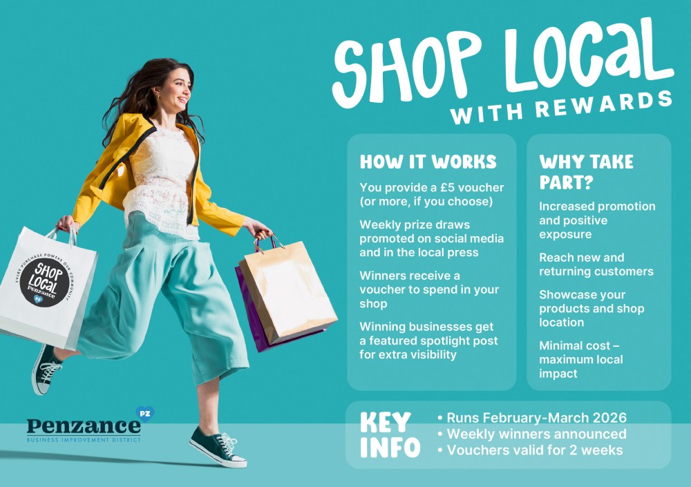 ‘Shop Local with Rewards’ PZ BID Initiative to Support Penzance Businesses image